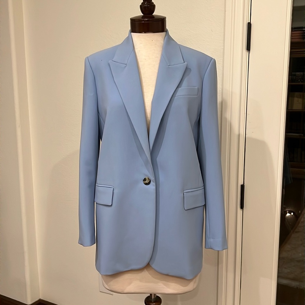 Zara pastel blue blazer in excellent condition size M
